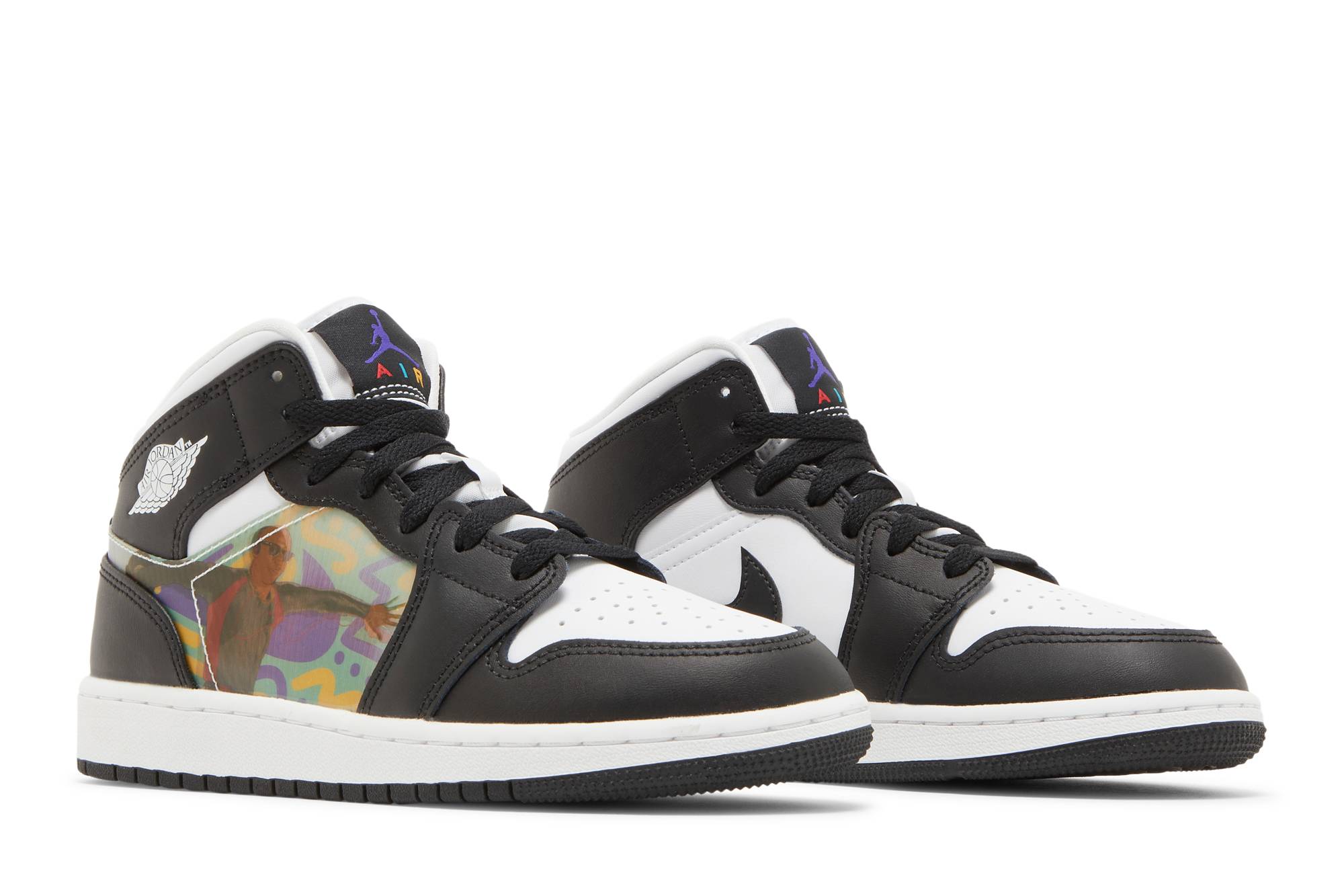 (Grade School) Air Jordan 1 Mid Hologram DR9495-001 Nicesnk