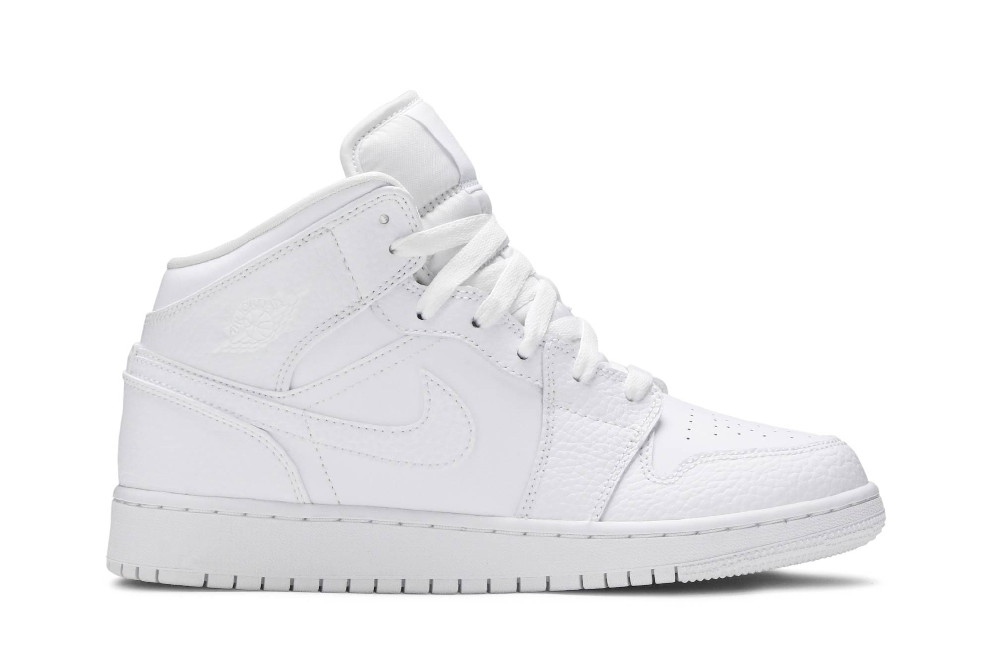 (Grade School) Air Jordan 1 Mid ‘Triple White’ 554725-130
