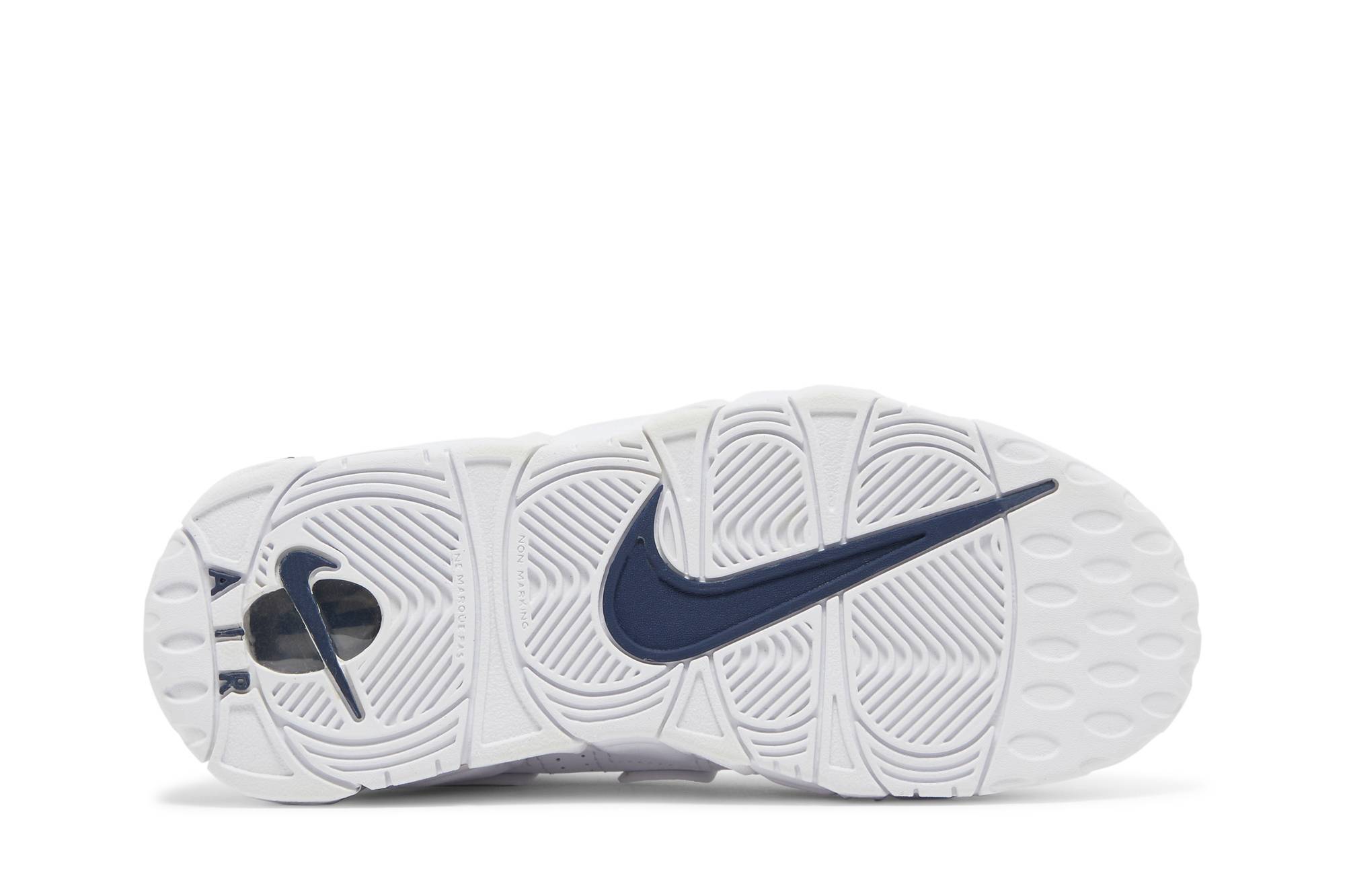 (Grade School) Nike Air More Uptempo White Midnight Navy DH9719-100 Nicesnk