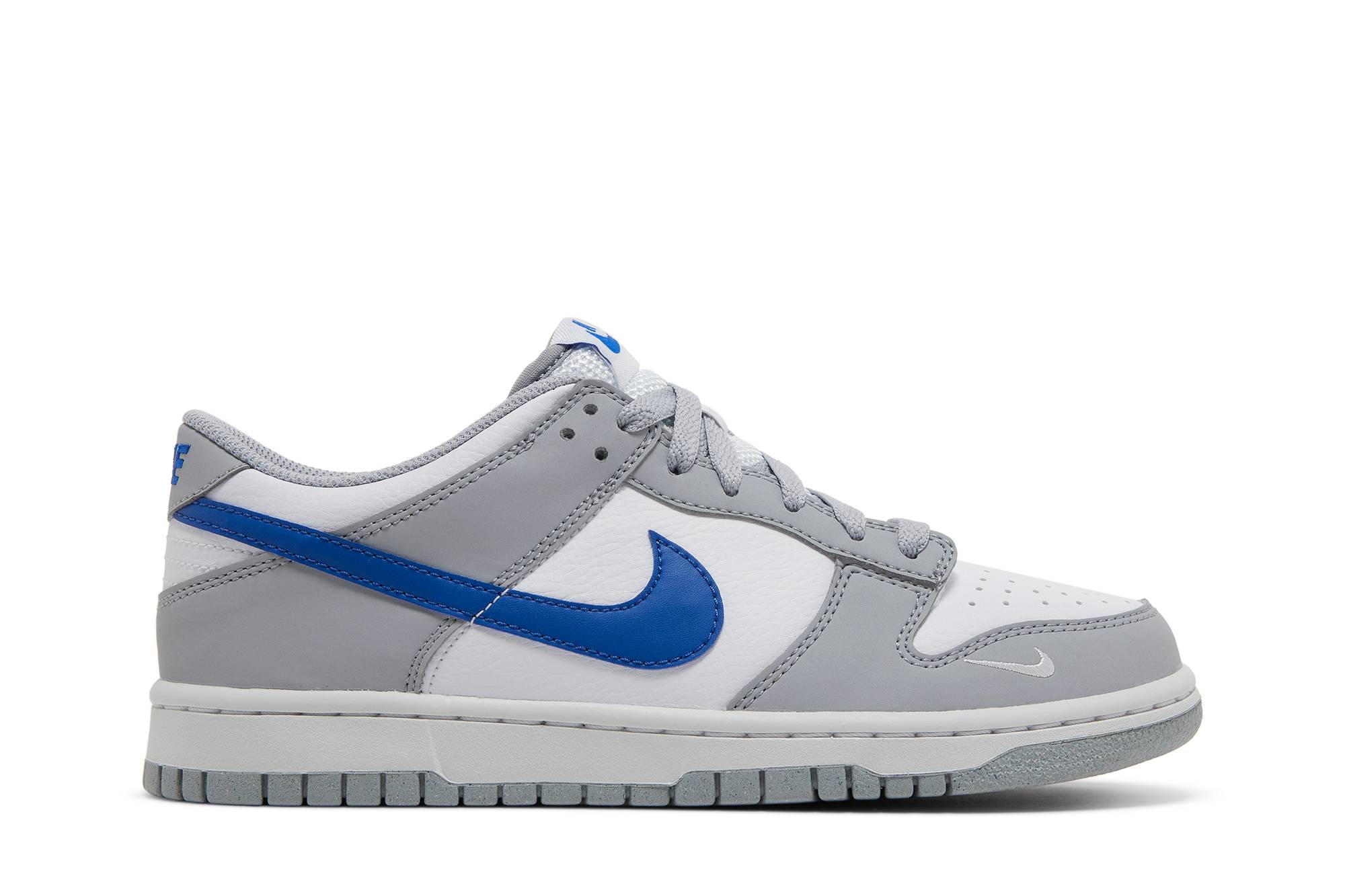 (Grade School) Nike Dunk Low Wolf Grey Royal FN3878-001 Nicesnk