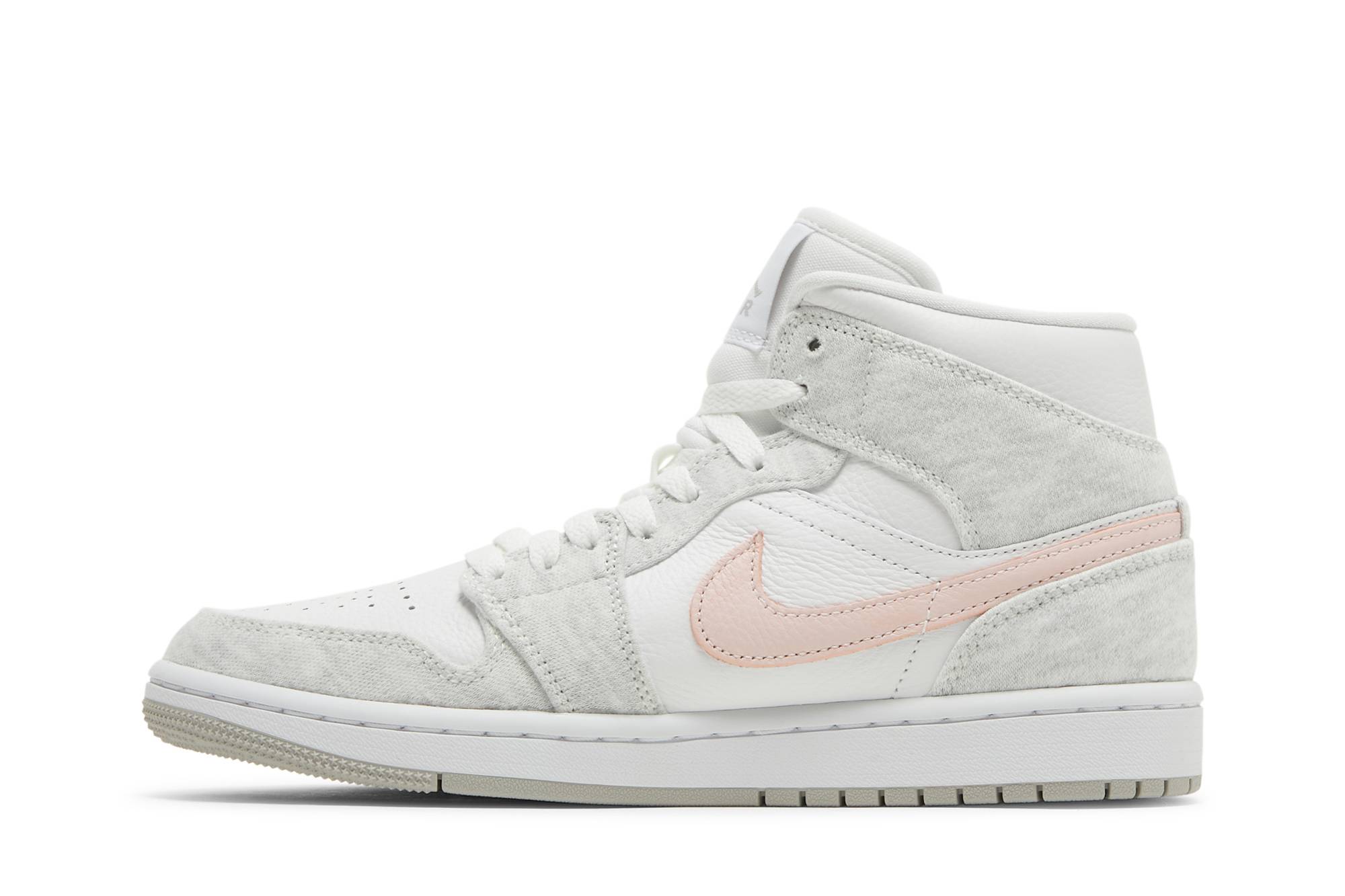 (Women) Air Jordan 1 Mid SE White Light Iron Ore DN4045-001 Nicesnk