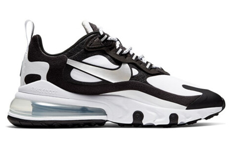 (Women) Nike Air Max 270 React White Metallic Silver CQ4805-101 Nicesnk