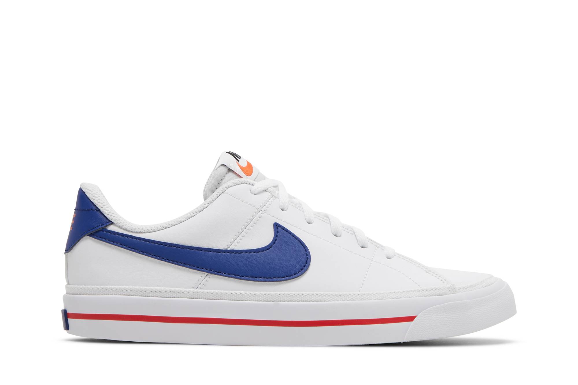 (Youth) Nike Court Legacy White Deep Royal Blue Red DA5380-107 Nicesnk
