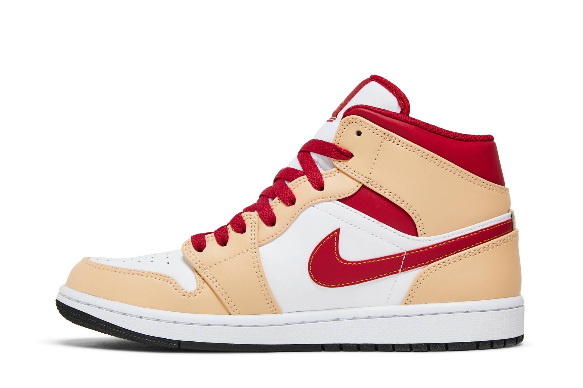 Air Jordan 1 Mid Beige Red 554724-201 Nicesnk